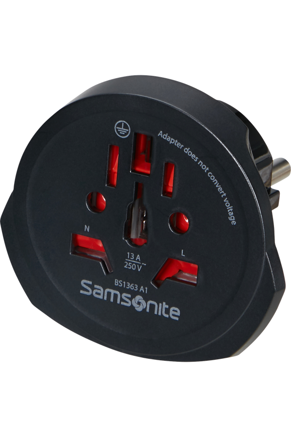 Samsonite Travel Accessories World to Europe Adaptor Czarny